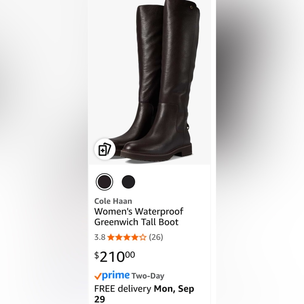 Cole Haan “Greenwich” Waterproof Leather Boots
